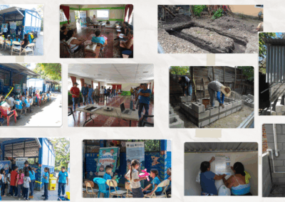 Contribuir al ejercicio del derecho Humano al saneamiento, la salud y la participación de 432 personas (247 mujeres, 185 hombres), con enfoque de género y sostenibilidad ambiental, en la comunidad Santa Carlota, municipio Aguilares